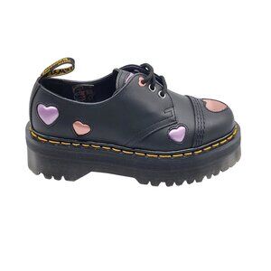 Dr Martens 1461 Quad Heart Shoes Womens Size 5‎ Platform Leather
